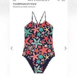 Vilebrequin girls one piece gazette print